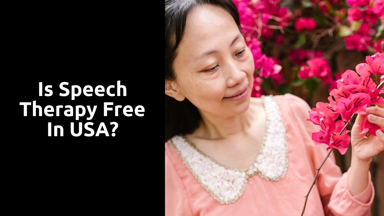 Is speech therapy free in USA?