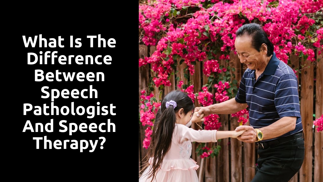 What is the difference between speech pathologist and speech therapy?